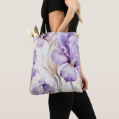 Romantische Lila Creme Iris Brautparty Tasche (Von Nahem)