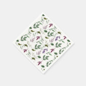 Romantische lila Eukalyptus-Blätter Serviette (Ecke)