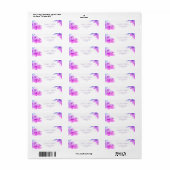 Romantische Lila florale Rücksendeadresse (Vorne)