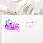 Romantische Lila florale Rücksendeadresse (Insitu)