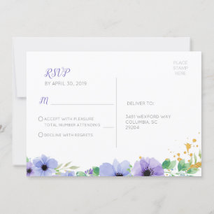 Romantische Lila florale UAWG Postkarte