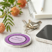 Romantische Lila Glitzern Gastgeschenk Hochzeit Schlüsselanhänger (Seite)