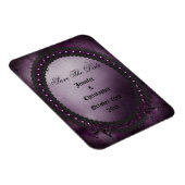 Romantische Lila Gotik Save the Date Hochzeit Magnet (Rechte Seite)