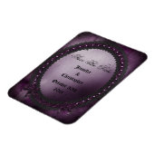 Romantische Lila Gotik Save the Date Hochzeit Magnet (Linke Seite)