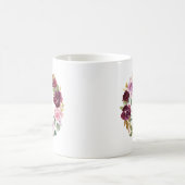 Romantische Lila Herbstblumenröhre Monogramm Kaffeetasse (Mittel)