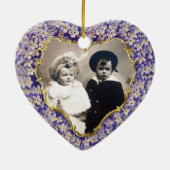 ROMANTISCHE LILA HERZ-FOTO-SCHABLONE KERAMIKORNAMENT (Hinten)