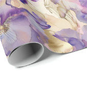 Romantische Lila Hochzeit der Iris Geschenkpapier (Rolleneckpunkt)