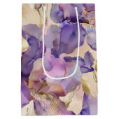 Romantische Lila Hochzeit der Iris Mittlere Geschenktüte (Rückseite)