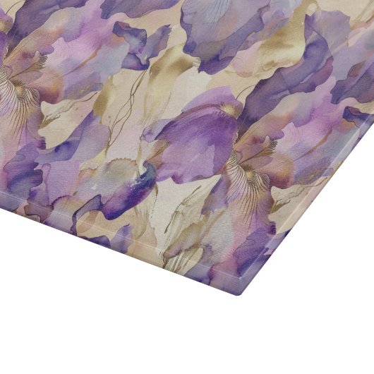 Romantische Lila Hochzeit der Iris Schneidebrett (Ecke)