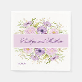 Romantische Lila Hochzeit Serviette