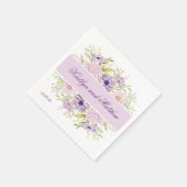 Romantische Lila Hochzeit Serviette (Ecke)