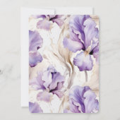 Romantische Lila Hochzeit von Iris Einladung (Rückseite)