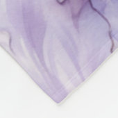 Romantische Lila Iris Floral Fleecedecke (Ecke)
