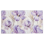 Romantische Lila Iris Floral Kissenbezug (Vorderseite-Rechts)
