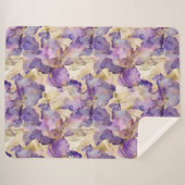 Romantische Lila Iris Sherpadecke (Vorderseite (Horizontal))