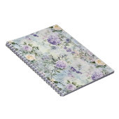 Romantische Lila Lavendel Cream Floral Notizblock (Rechte Seite)