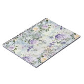 Romantische Lila Lavendel Cream Floral Notizblock (Linke Seite)