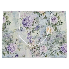 Romantische Lila Lavendel-Creme Große Geschenktüte