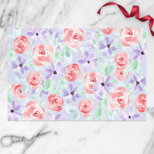 Romantische Lila Lavendel und Rot Seidenpapier
