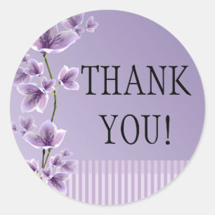 Romantische Lila Lilac Floral Danke Stickers