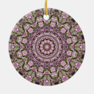 Romantische Lila Lilacs Mandala Art Kaleidoskop Keramik Ornament