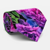 Romantische lila magenta rosa Aquarellbäume Krawatte (Gerollt)