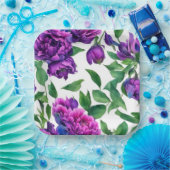 Romantische lila magenta rosa Aquarellbäume Pappteller (Party)