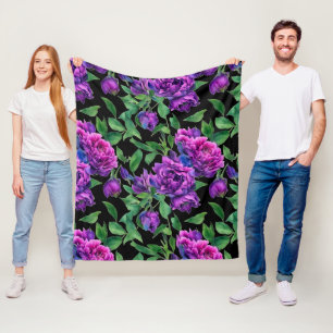 Romantische lila-magenta-rosa Wasserfarben-Pfingst Fleecedecke