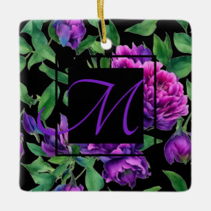 Romantische lila-magenta-rosa Wasserfarben-Pfingst Keramikornament