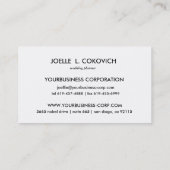 Romantische Lila Orchideen Liebe Visitenkarte (Rückseite)