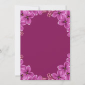 Romantische Lila Orchideen Rose Blumenkraut Brautp Einladung (Rückseite)