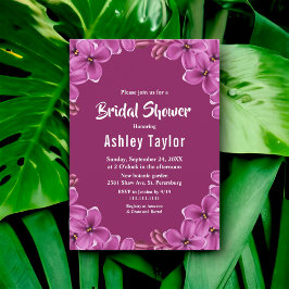Romantische Lila Orchideen Rose Blumenkraut Brautp Einladung