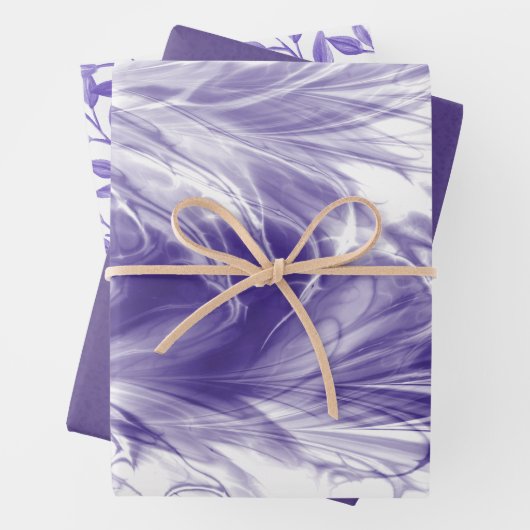 Romantische Lila Papiertücher Geschenkpapier Set (Beispiel)