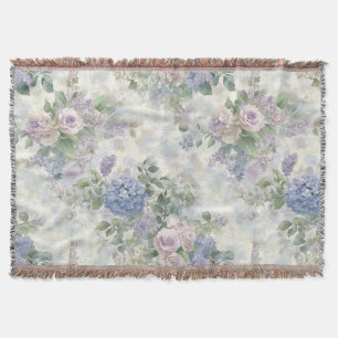 Romantische lila rosa Blumen Decke