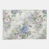 Romantische lila rosa Blumen Geschirrtuch (Horizontal)