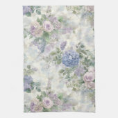 Romantische lila rosa Blumen Geschirrtuch (Vertikal)