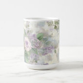 Romantische lila rosa Blumen Kaffeetasse (Mittel)