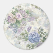 Romantische lila rosa Blumen Magnet (Vorne)