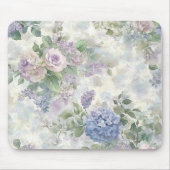 Romantische lila rosa Blumen Mousepad (Vorne)