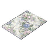 Romantische lila rosa Blumen Notizblock (Linke Seite)