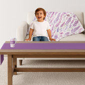 Romantische lila rosa Pastel Botanischer Frühlings Fleecedecke