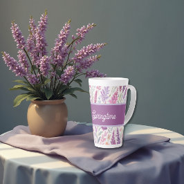 Romantische lila rosa Pastel Botanischer Frühlings Milchtasse