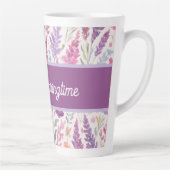 Romantische lila rosa Pastel Botanischer Frühlings Milchtasse (Rechts)