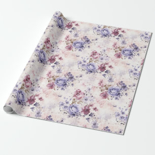 Romantische Lila Rose Geschenkpapier