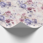 Romantische Lila Rose Geschenkpapier (Ecke)