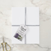 Romantische Lila Rose Hochzeit Danke Geschenkanhänger (Mit Garn)