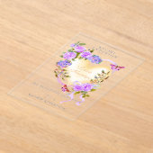 Romantische Lila Rose Valentine Card Acryleinladungen (Ablage )