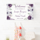 Romantische Lila Silberhochzeit Banner (Insitu)