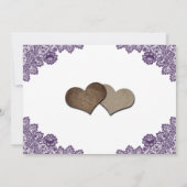 Romantische Lila Sonnenblumenhochzeit Save The Date (Rückseite)