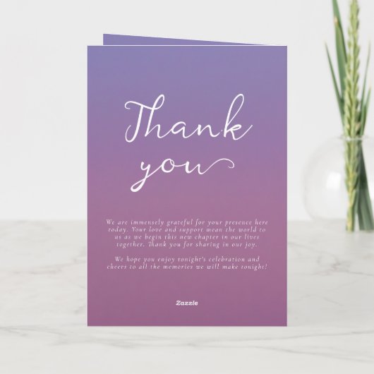 Romantische lila Sonnenuntergang Schneeberge Hochz Programm (Rückseite)